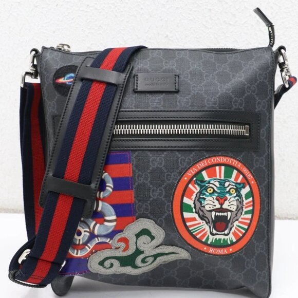 Gucci GG Supreme Monogram Night Courrier Messenger Bag 474137 - Picture 1 of 15